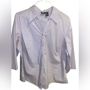 Mossimo Stretch Lavender Stripe Shirt Size XL